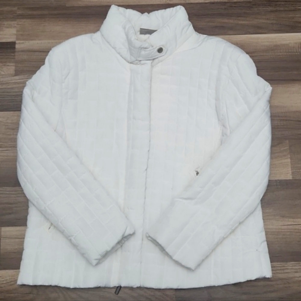 Jane Ashley Quilted Puffer Coat Size XL White Color